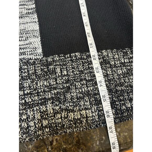 Y2K Cache Foldover Off Shoulder Medium Striped Colorblock Knit Tunic Sweater - Picture 8 of 8